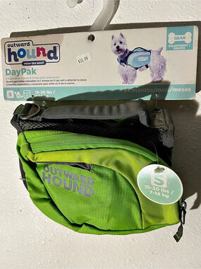 Outward Hound DayPak Green & Black Dog Backpack Small